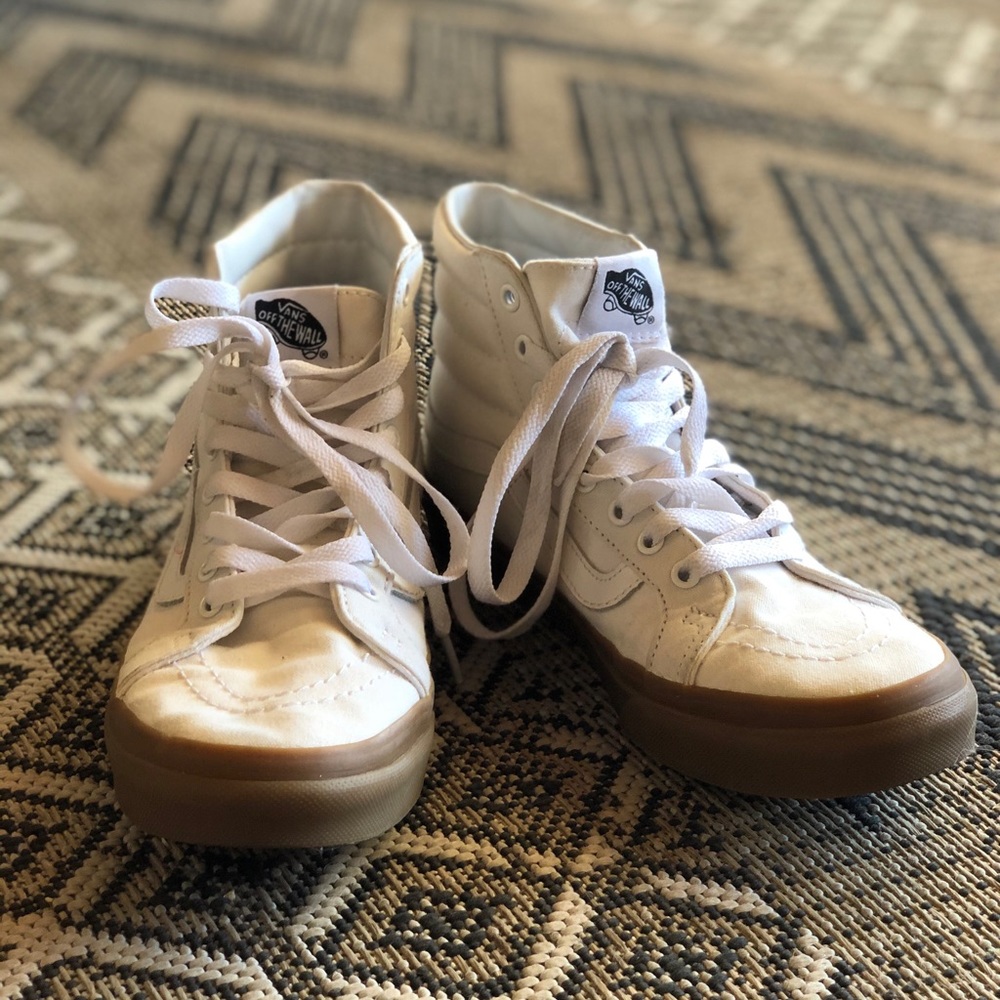 VANS White High Cut Sneakers